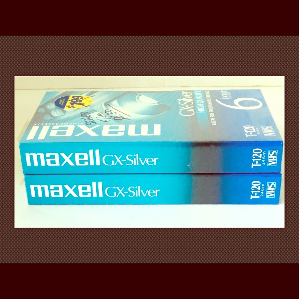 Lot Of 2 Maxwell VHS Cassette Tapes Sealed